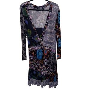 The Pyramid Collection Dress Womens Sz 1X Floral Whimsigoth Fairy Butterfly